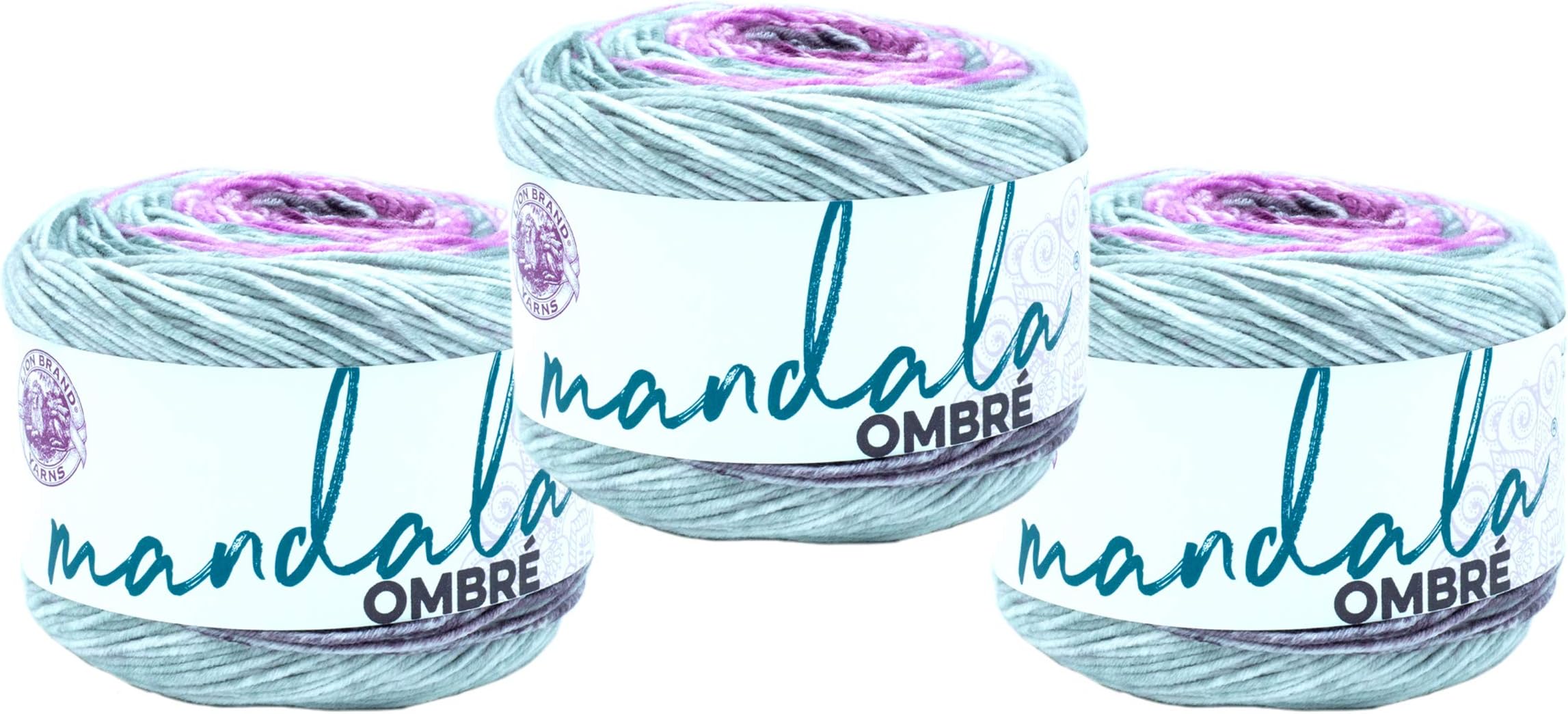 (3 Pack) Lion Brand Yarn 551-211 Mandala Ombre Yarn, Joy