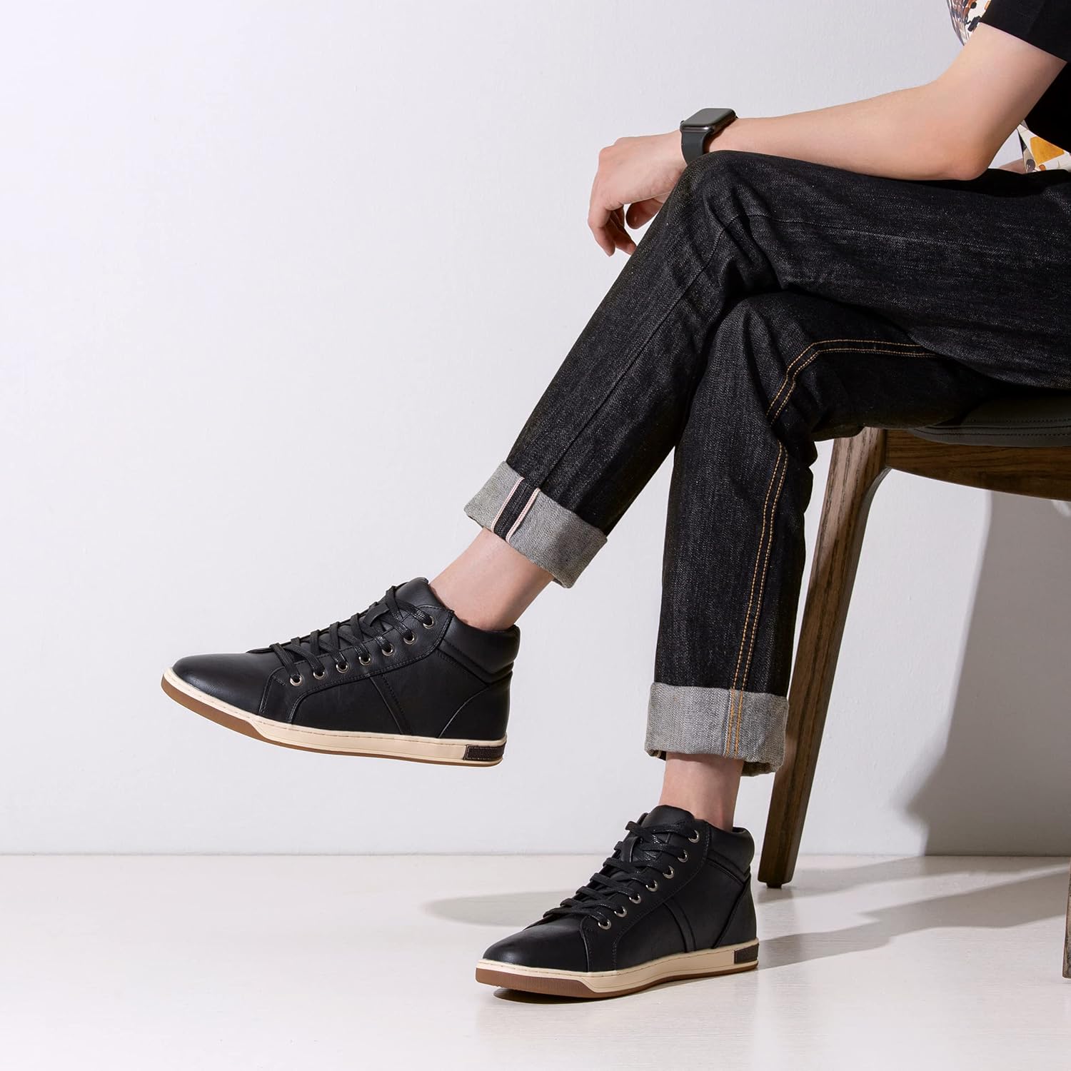 Jousen Men's Casual Shoes High Top Fashion Sneaker Lightweight Men Boots Shoes - Image 8