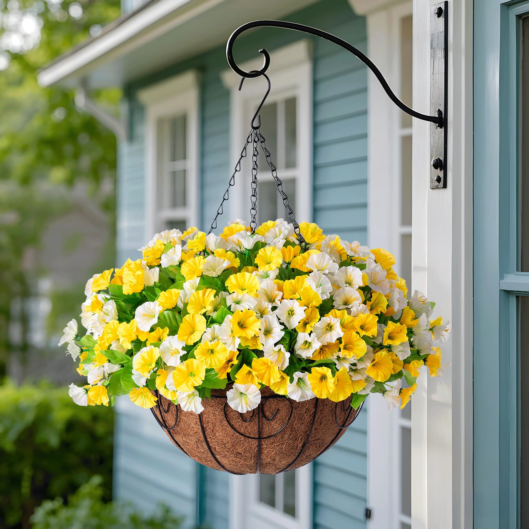Fiori Artificiali Da Appendere In Cesto Da 30,5 Cm, Composizione Di