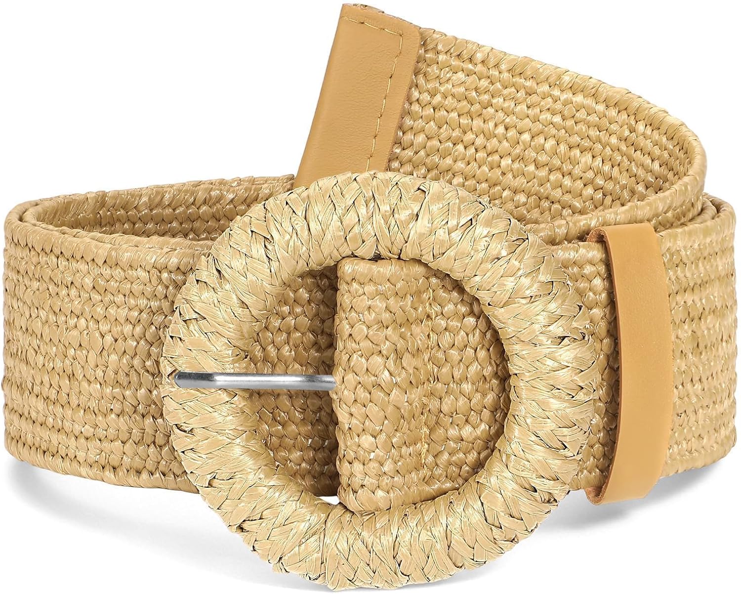 WHIPPY Women Straw Woven Elastic Stretch Waist Belts Fashion Boho Braided Ladies Dress Belt