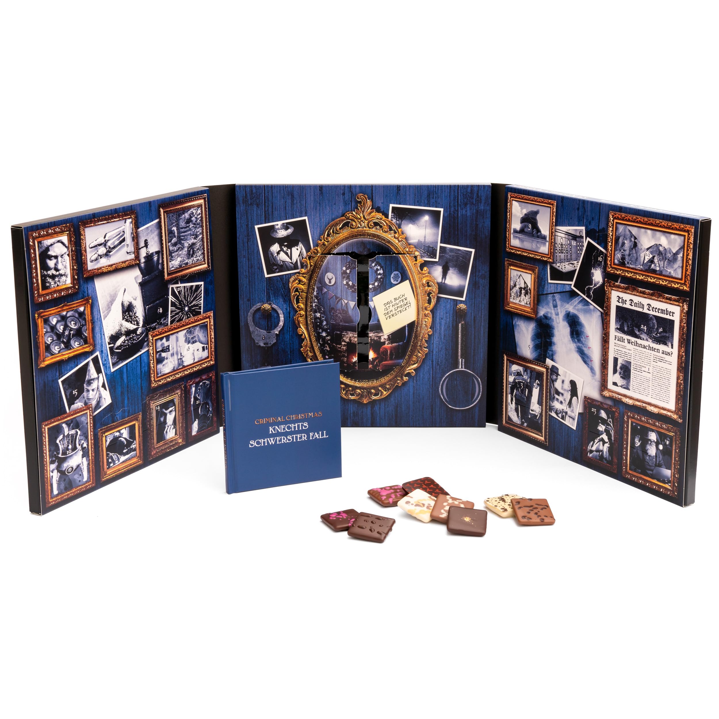 Peters – Seducido con placer | Criminal Christmas "Knechts Schwerster Fall" Calendario de Adviento | Con alcohol | Rompecabezas | Calendario de Navidad | Trufa | Chocolate | Adviento | 255 g