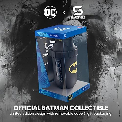 Miniatura 9 de SHAKESPHERE Vaso Tritan Shaker de 23.7 fl oz  Edición Limitada Batman  Diseño de cápsula, sin BPA, tapa deslizante de acero, caja de coleccionista