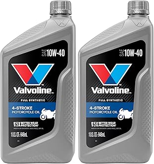 Valvoline Motor Oil, 10W-40, 1 QT Pack of 2 | Full Synthetic | 4-Stroke Motorcycle