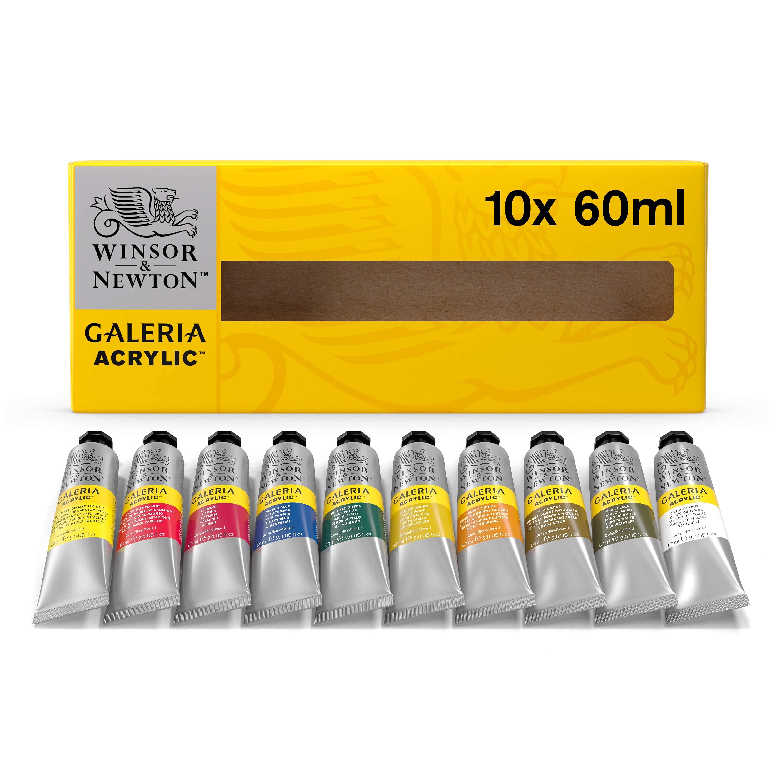 Galeria Acrylic Paint, 10x60ml Tubes, Set of 10