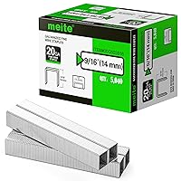 Vista 13 de meite Grapas de tapicería galvanizadas de calibre 20, corona de 1/2 pulgada (0.484 in) con longitud de 1/2 pulgada, resistente para construcción