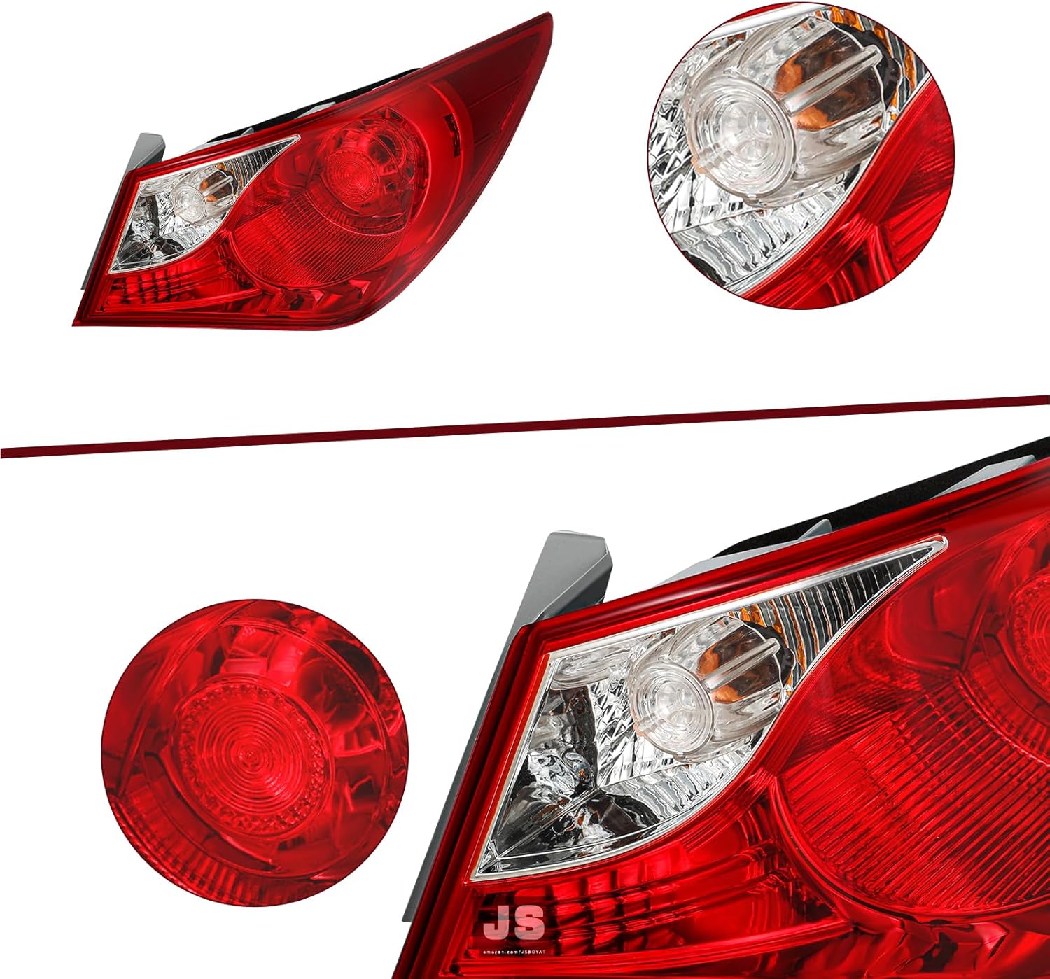 JSBOYAT Tail Lights Replacement for 2011-2014 Hyundai Sonata Rear lights (Right Passenger Side)