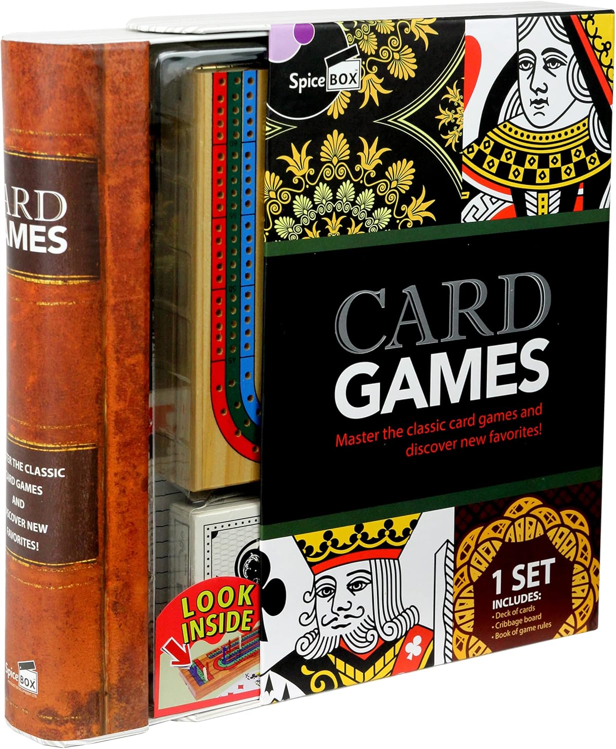 SpiceBox Classic Card Games for Adults and Kids, Fun Playing Cards Gift