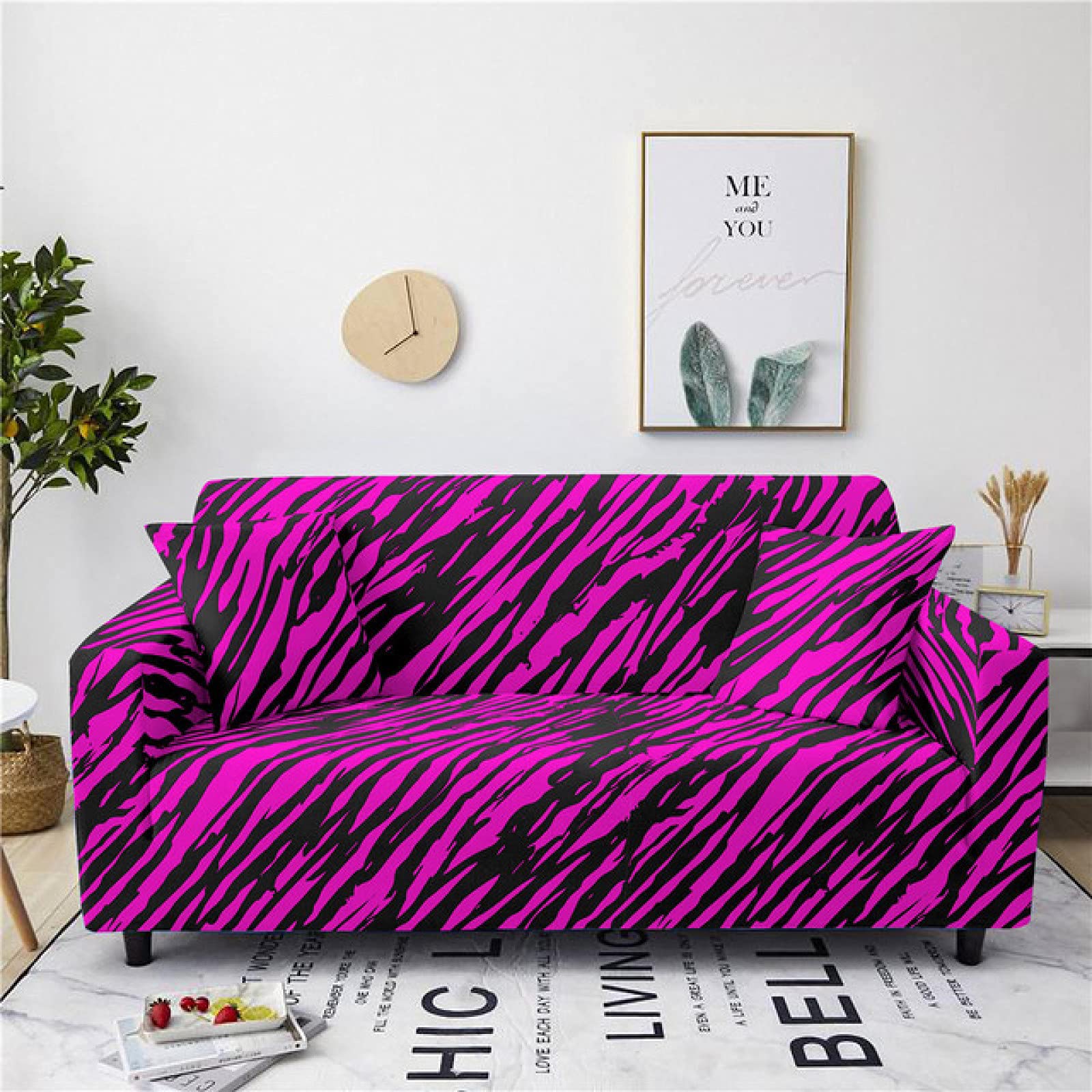 Leopard Print Elastic Couch Cover Sofa Covers Stretch Sofa Cover Set for Living Room 1/2/3/4 Seater L Shape Sofa Cover