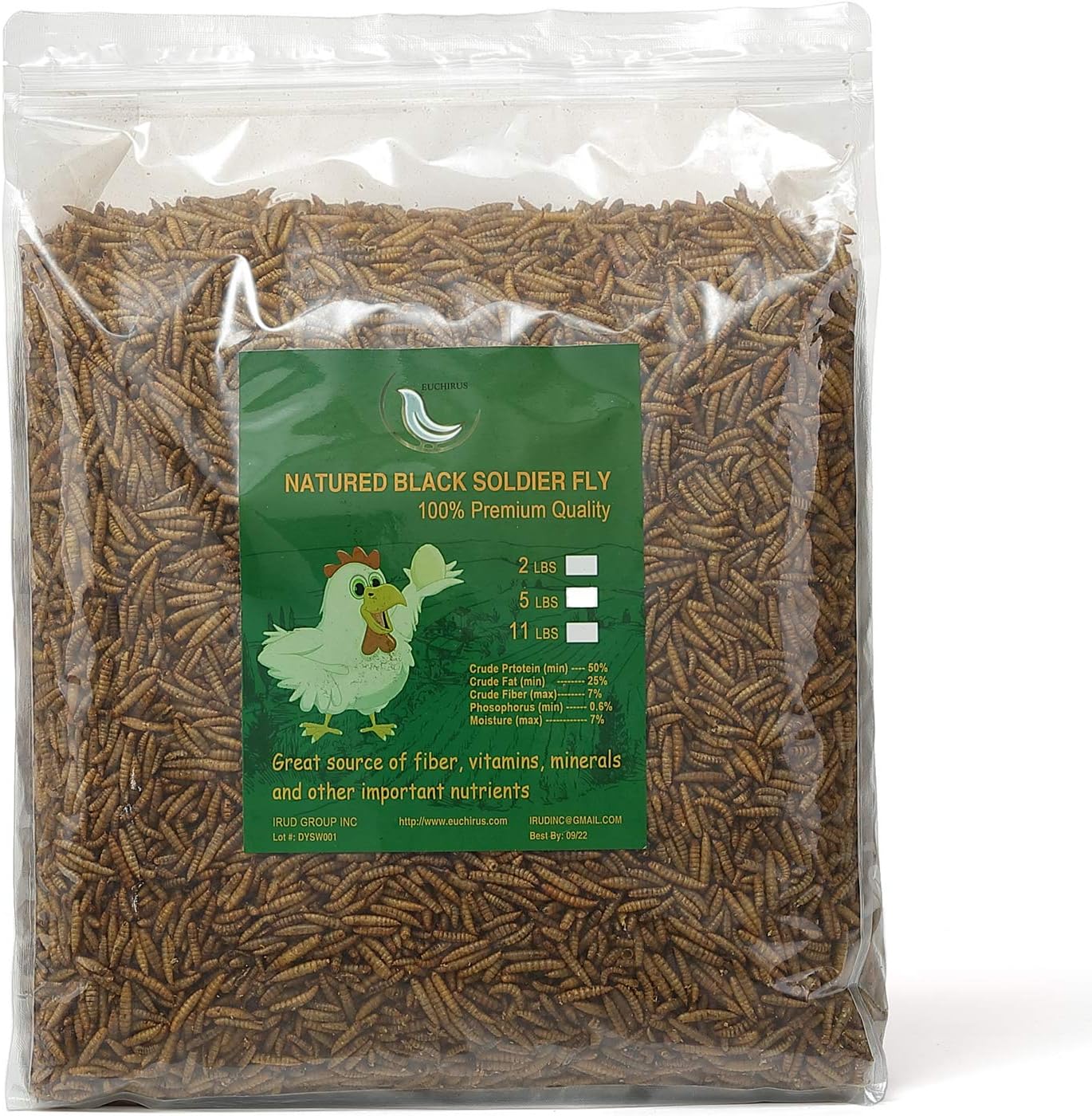 Black Soldier Fly Larvae Dried Mealworms for Chickens, 100% Natural Premium Quality Non-GMO, Treats for Birds Hedgehog Hamster Fish…