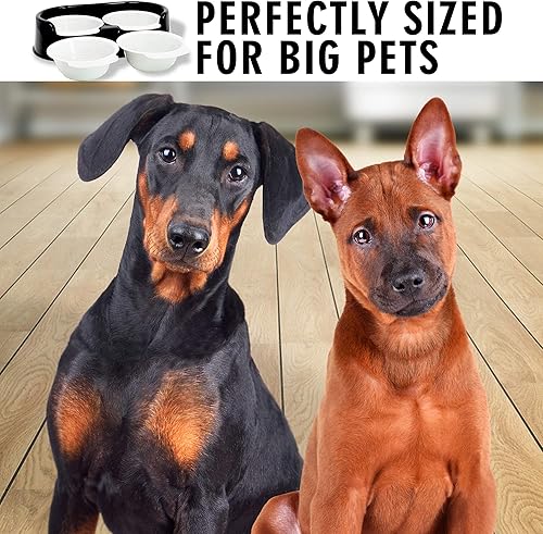 Miniatura 5 de Cali Pets Clean Feeder - Tazones para mascotas con soporte, cuencos intercambiables grandes para comida para perros o gatos  Estación de