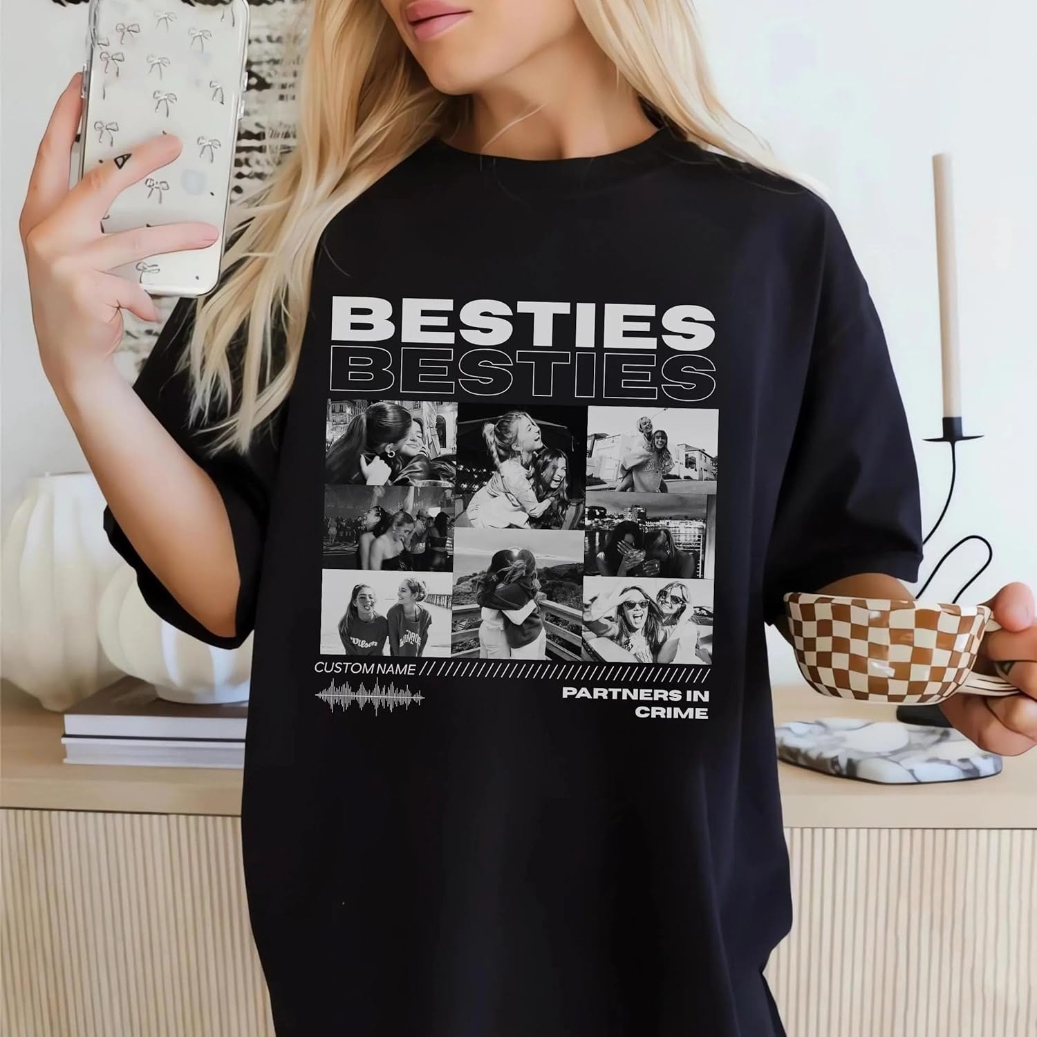 Custom Bestie Shirts for Women, Tshirt with Picture Customized, BFF Gifts, Bestie Birthday, Gifts for Her, Christmas - Image 3