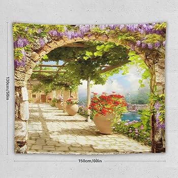 Amazon.com: ZhiRain Italian Natural Scenery Tapestry Wall Hanging