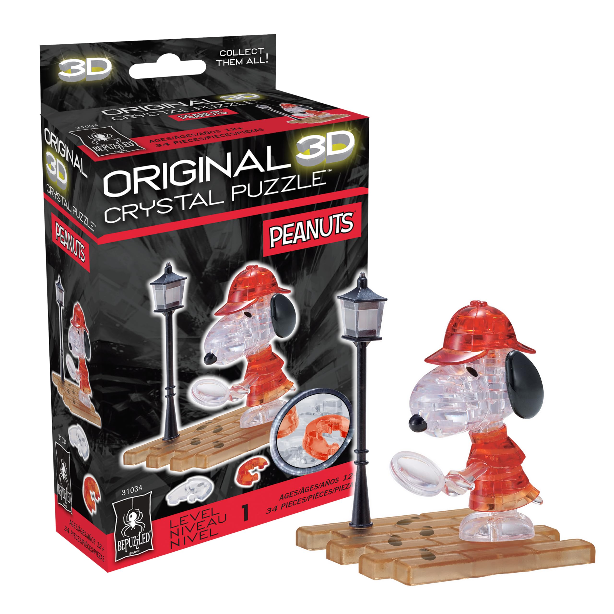 Amazon.com: BePuzzled | Peanuts Snoopy Detective Original 3D