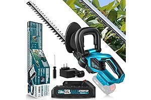 Saker 22V Cordless Electric Hedge Trimmer with Battery