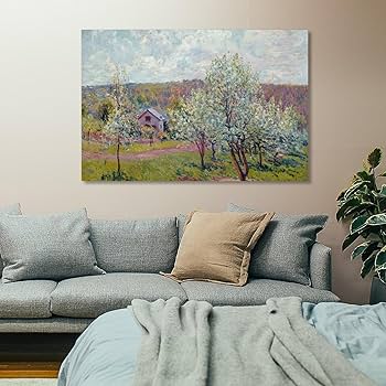 Amazon.co.jp: パリの春、リンゴの花、1879年 アルフレッド・シスレー