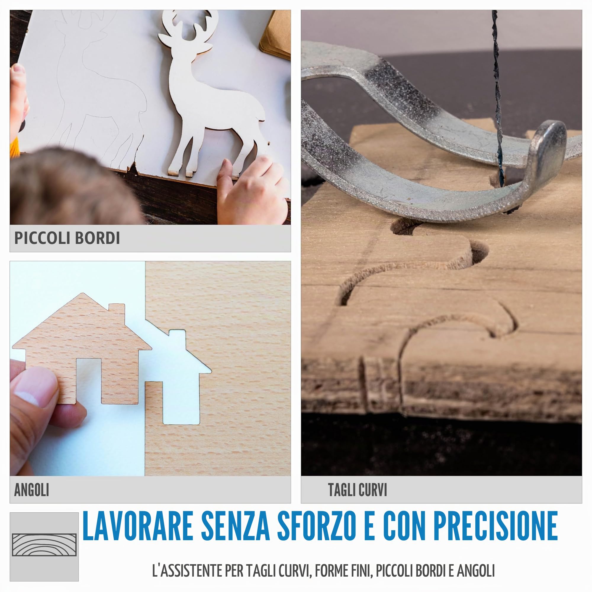 Güde - 54992 GDS 16 E - Seghetto alternativo 120 W, altezza massima di taglio 50 mm, lama 133 mm, profondità del tavolo