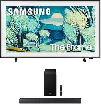 Samsung QN43LS03FAFXZA 43 Inch The Frame QLED 4K Art Mode Vision AI Smart TV with a Samsung HW-B630F B-Series Soundbar 3.1 Ch and Subwoofer with Dolby Audio 2025