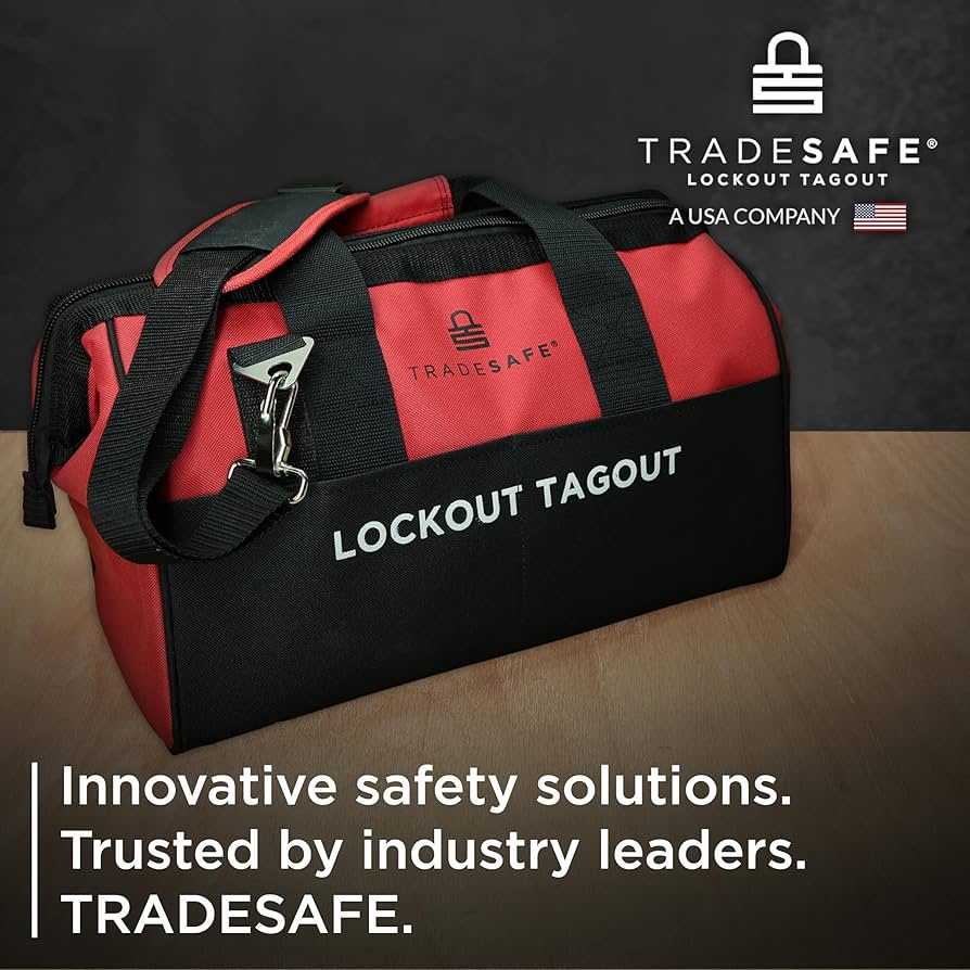 TRADESAFE Lockout Tagout Bag for Loto Devices - Polyester