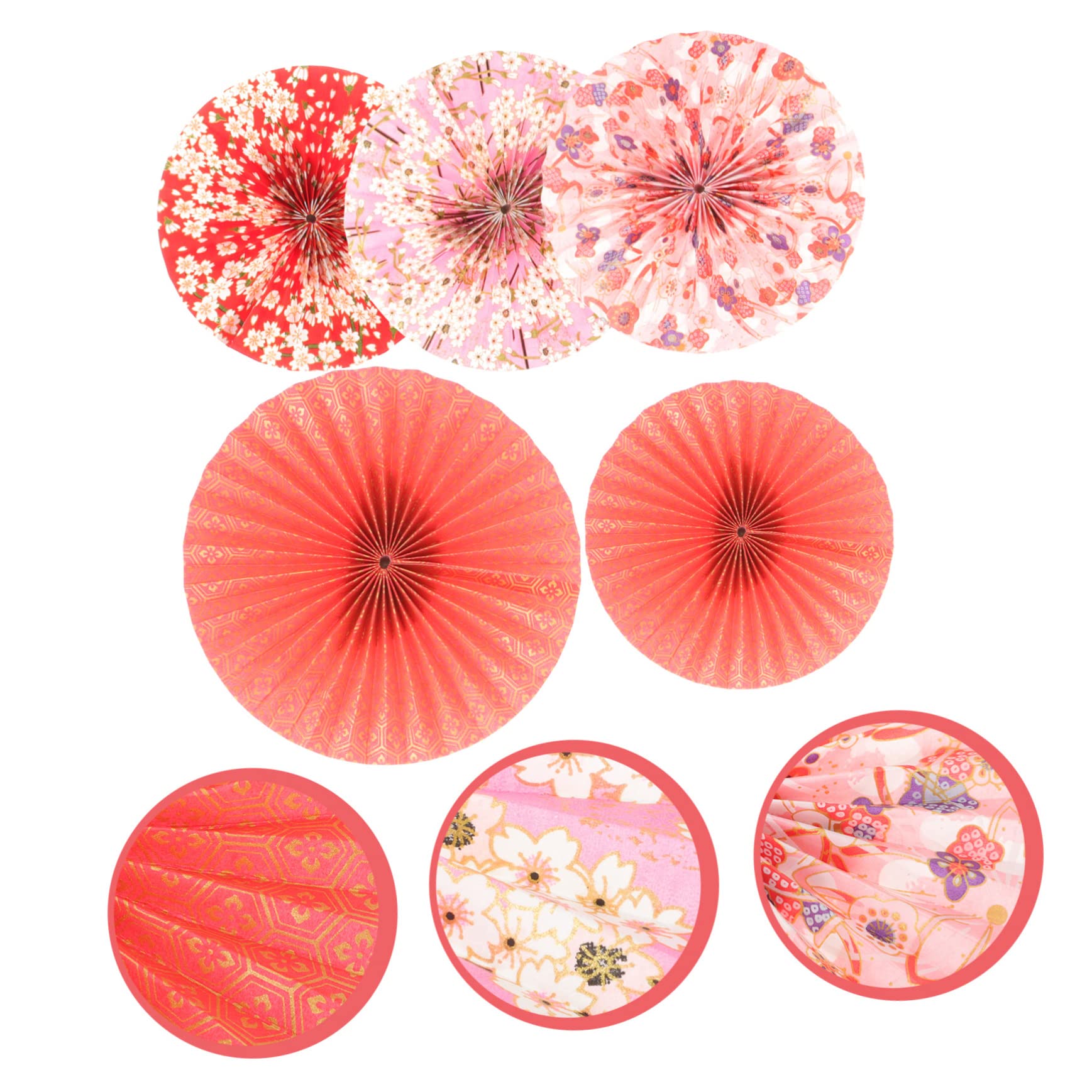 TOPBATHY 20 STK Fächerblume Aus Japanischem Papier Papierfans Für Die Neujahrsparty Pom-poms-Blumen Aus fächer Für Festivalparty Festliche fächer Freunde Zen