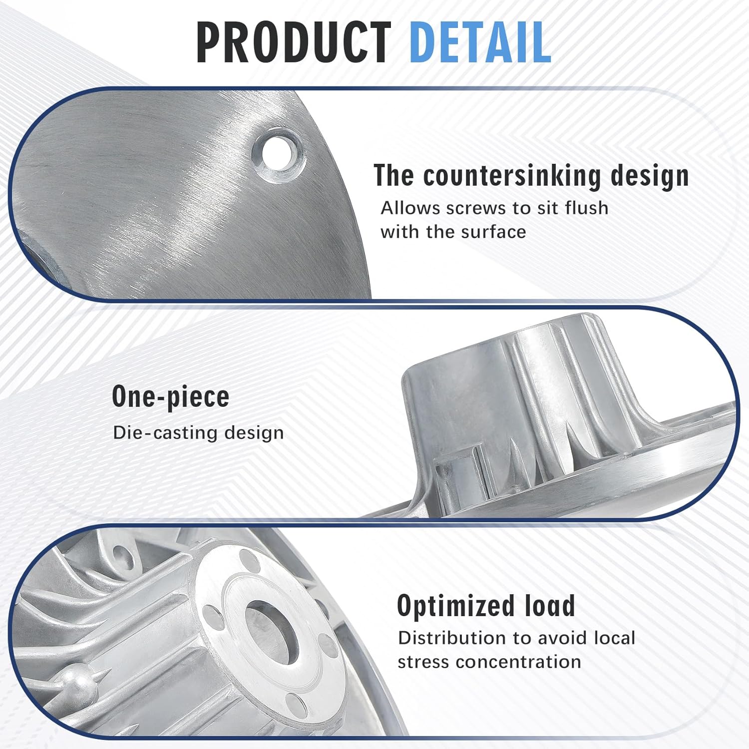 9" x 9" Boat Seat Base Aluminum Alloy Material Fits 2" or 2 3/8" Pin Post Sockets SP-68914 Heavy Duty Boat Seat Pedestals Compatible with Attwood Swivl-Eze Boat Seat Mounts Fits Most Boats