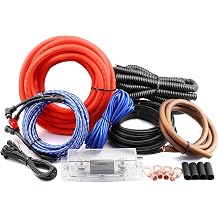4 Gauge OFC AMP Wire Kit 2000 Watt Car Subwoofer Wiring Installation Kit for Amplifier Power, Radio, Speaker