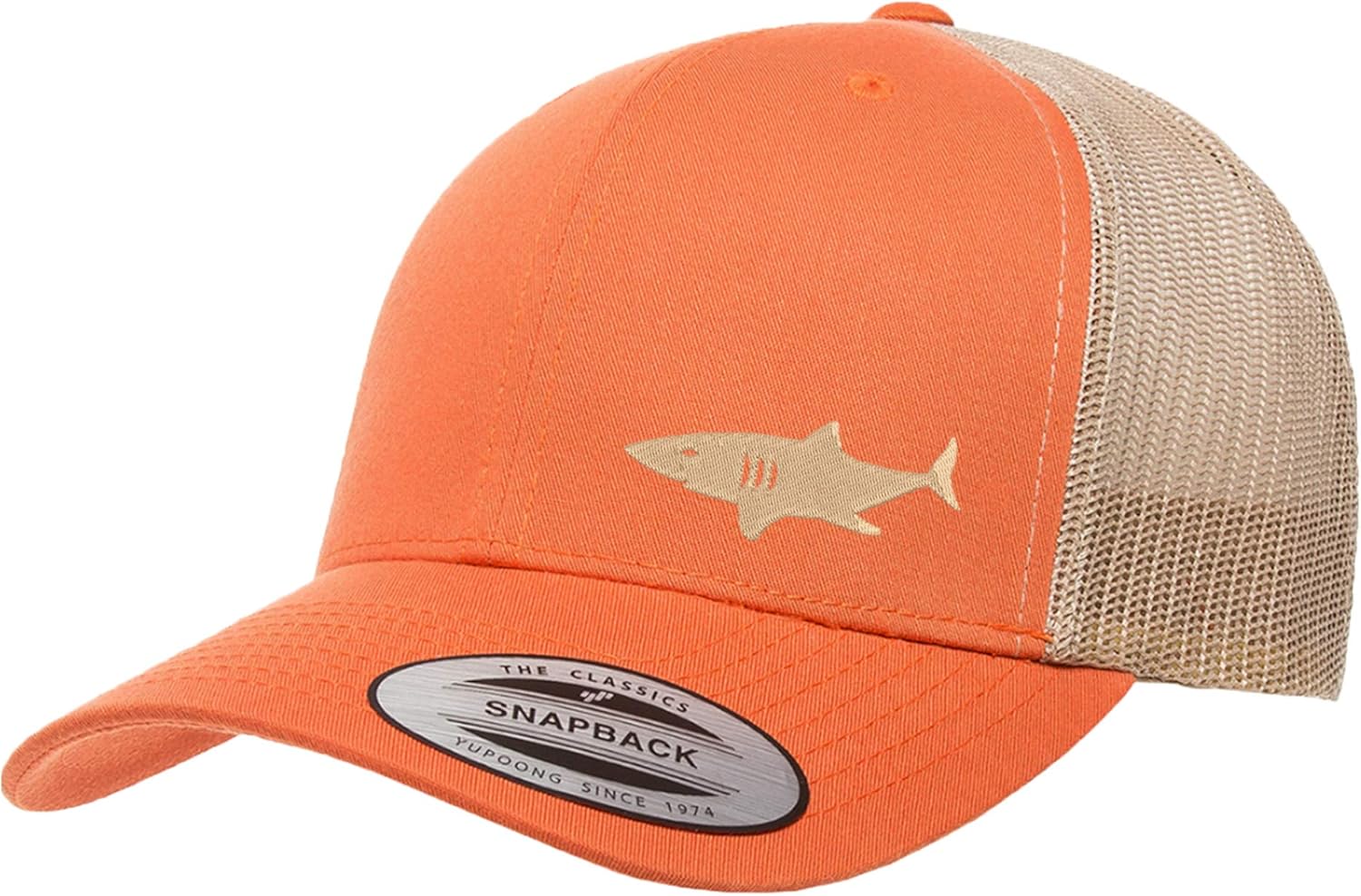 Embroidered Shark Trucker Hat for Men & Women – Adjustable Mesh Back Snapback Baseball Outdoor Hat for Fishing