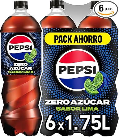6 botellas de Pepsi Zero Lima por sólo 5,54€ ¡¡45% de descuento en compra recurrente!!