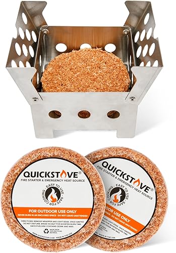 Kit de cocina de emergencia portable para campamento. Estufa multigasolina, olla de acero inoxidable y alimentos, ideal pata kits de supervivencia,