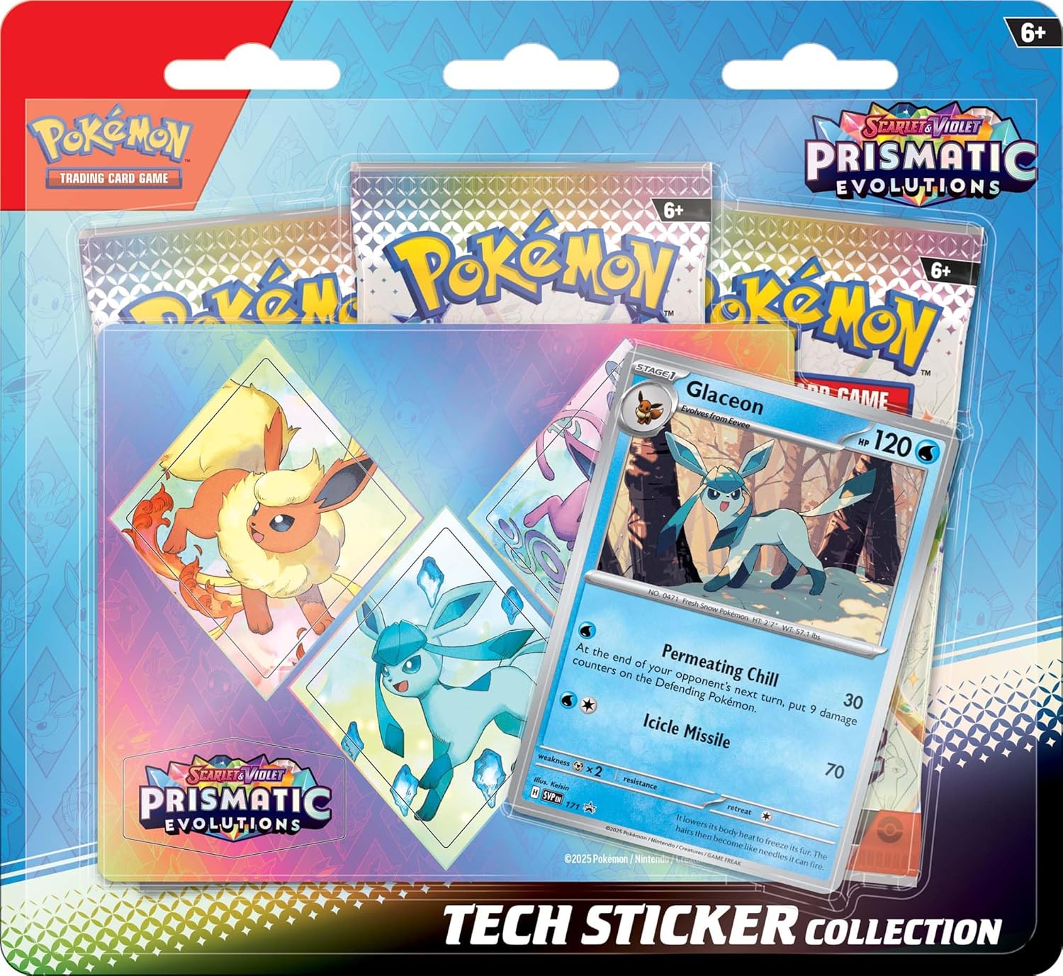 Pokemon TCG Scarlet and Violet 8 5 Prismatic Evolutions Tech Sticker Collection Random Promo