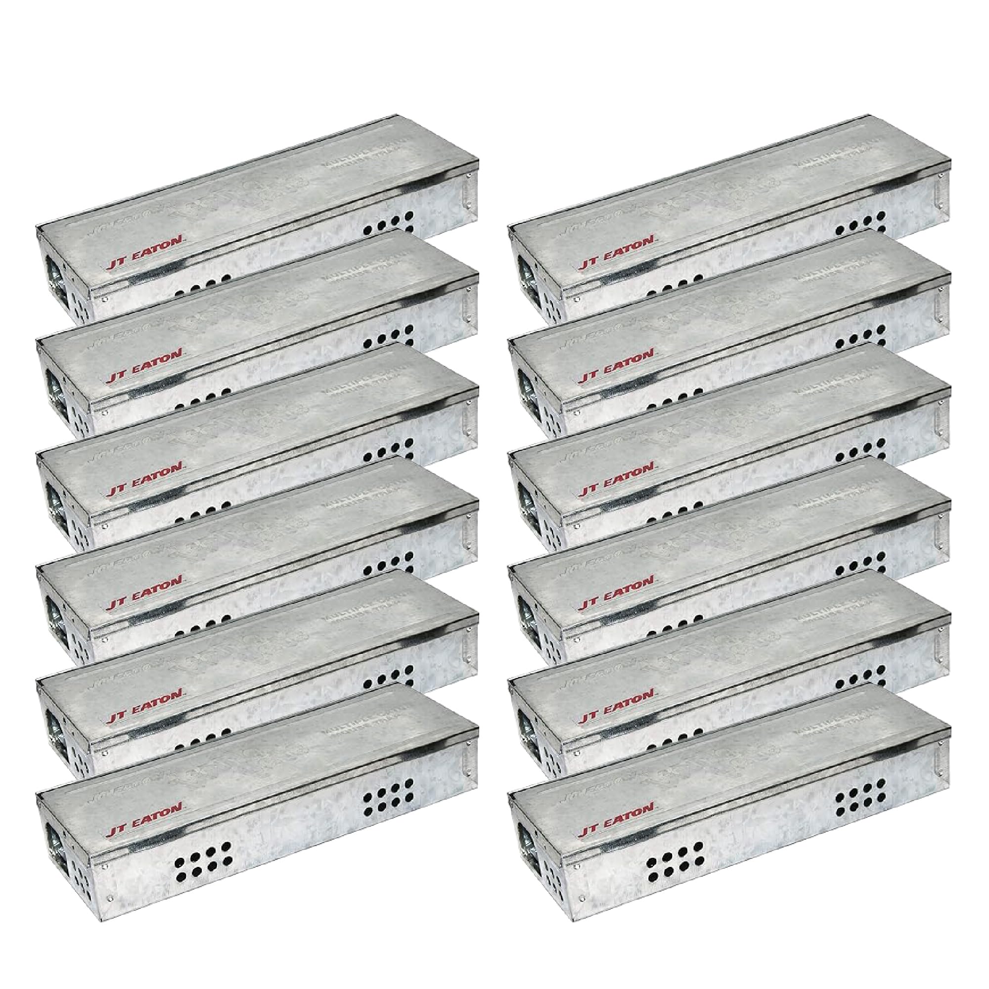 Little Pete Slim Multiple Catch Mouse Trap – Space-Saving Indoor Rodent Trap, No Bait or Poison Needed, 12 Total Traps