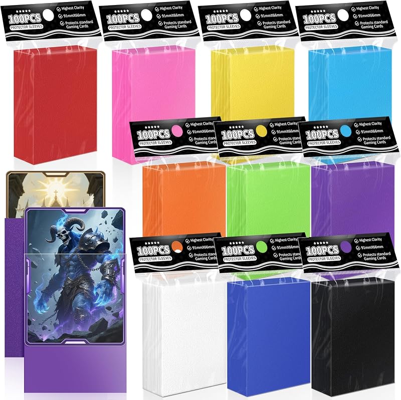 Fundas para tarjetas coleccionables de 1000 quilates, funda mate MTG de ajuste perfecto, protector suave para tarjetas zapatillas para tarjetas fotográficas, fundas para tarjetas TCG estándar aptas para MTG 66 * 91 mm