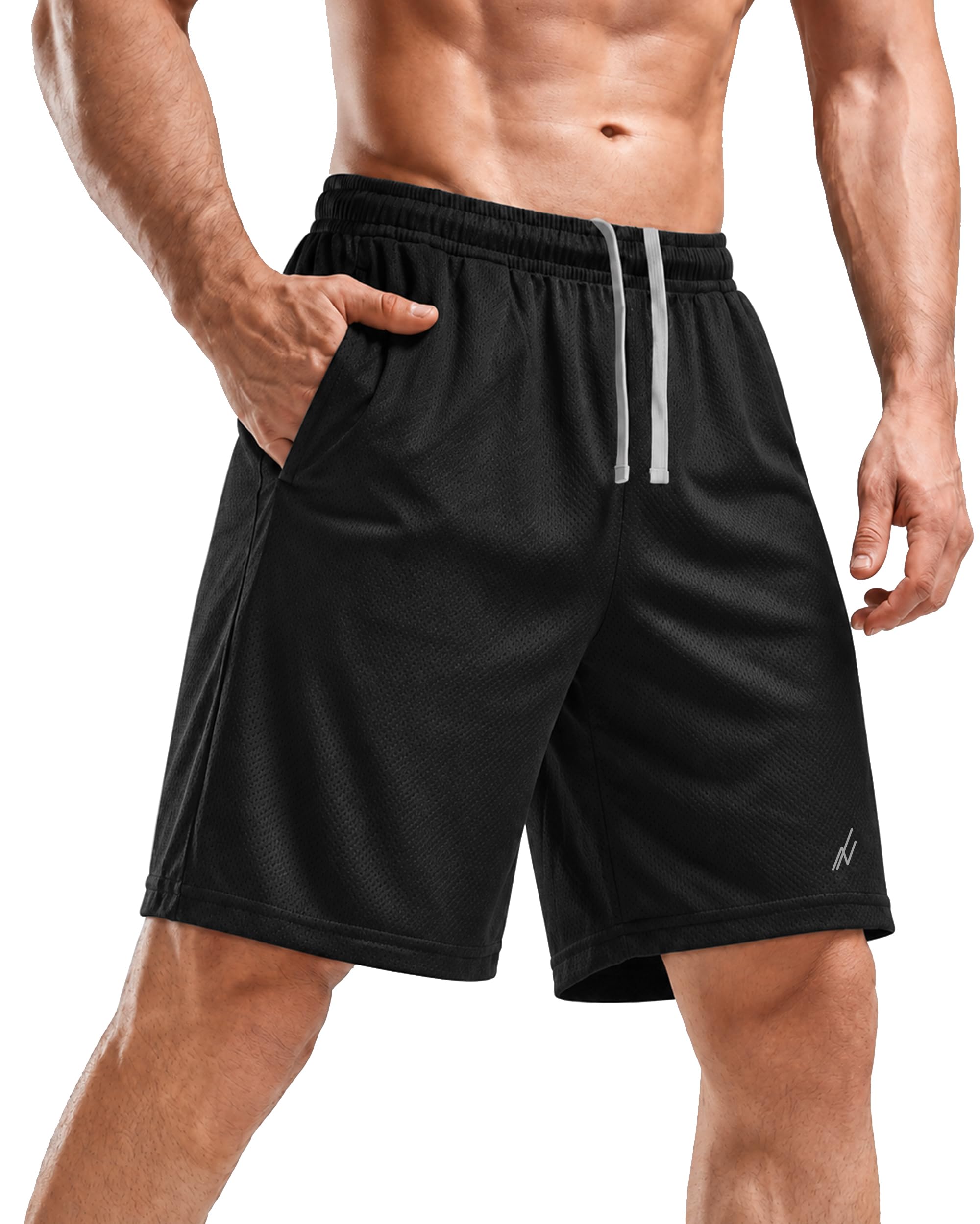 NY Threads Pantaloncini Sportivi Uomo Taglio Ampio con Tasche