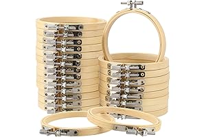 SHEUTSAN 24 Pieces Embroidery Hoops Bulk, 4-Inch