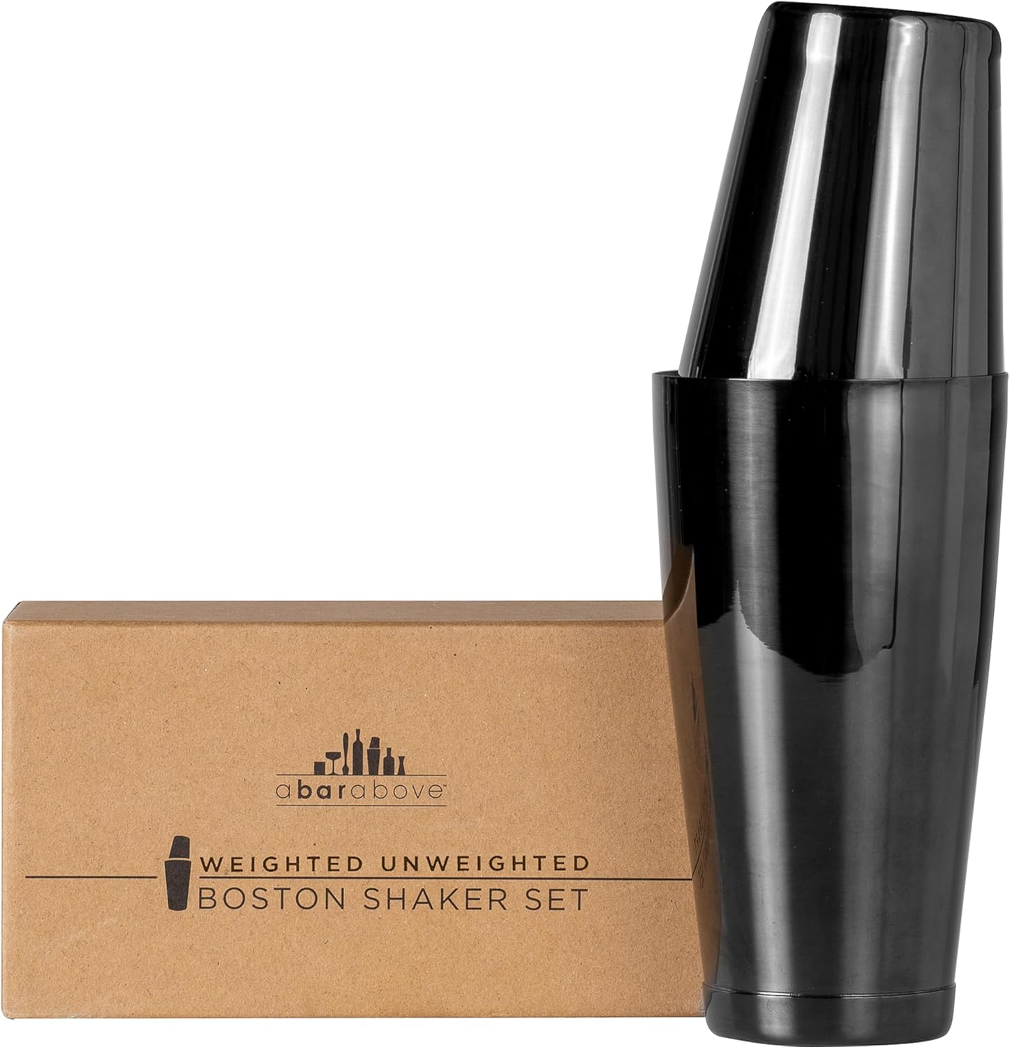 A Bar Above Professional Boston Shakers Set – 18oz Weighted & Unweighted Cocktail Shaker Set For Bartenders – Pro Bar Shaker Made from Premium Stainless Steel 304. Essential Bar Tools For Drink Making A Bar Above Professional Boston Shakers Set – 18oz Weighted & Unweighted Cocktail Shaker Set For Bartenders – Pro Bar Shaker Made from Premium Stainless Steel 304. Essential Bar Tools For Drink Making