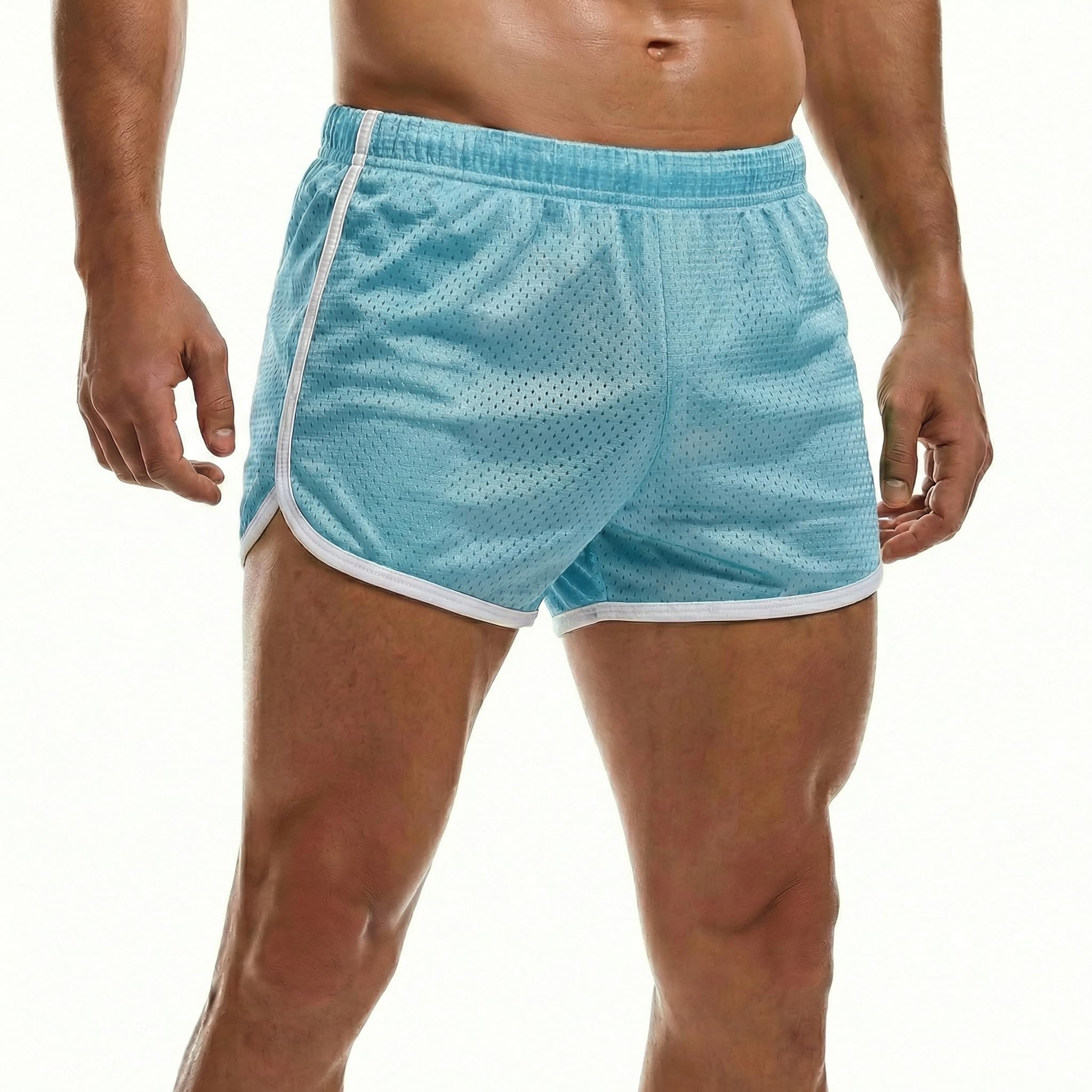 AIMPACT Mens Running Shorts Breathing Workout Gym Booty Short Shorts: X-Large Style 1blue