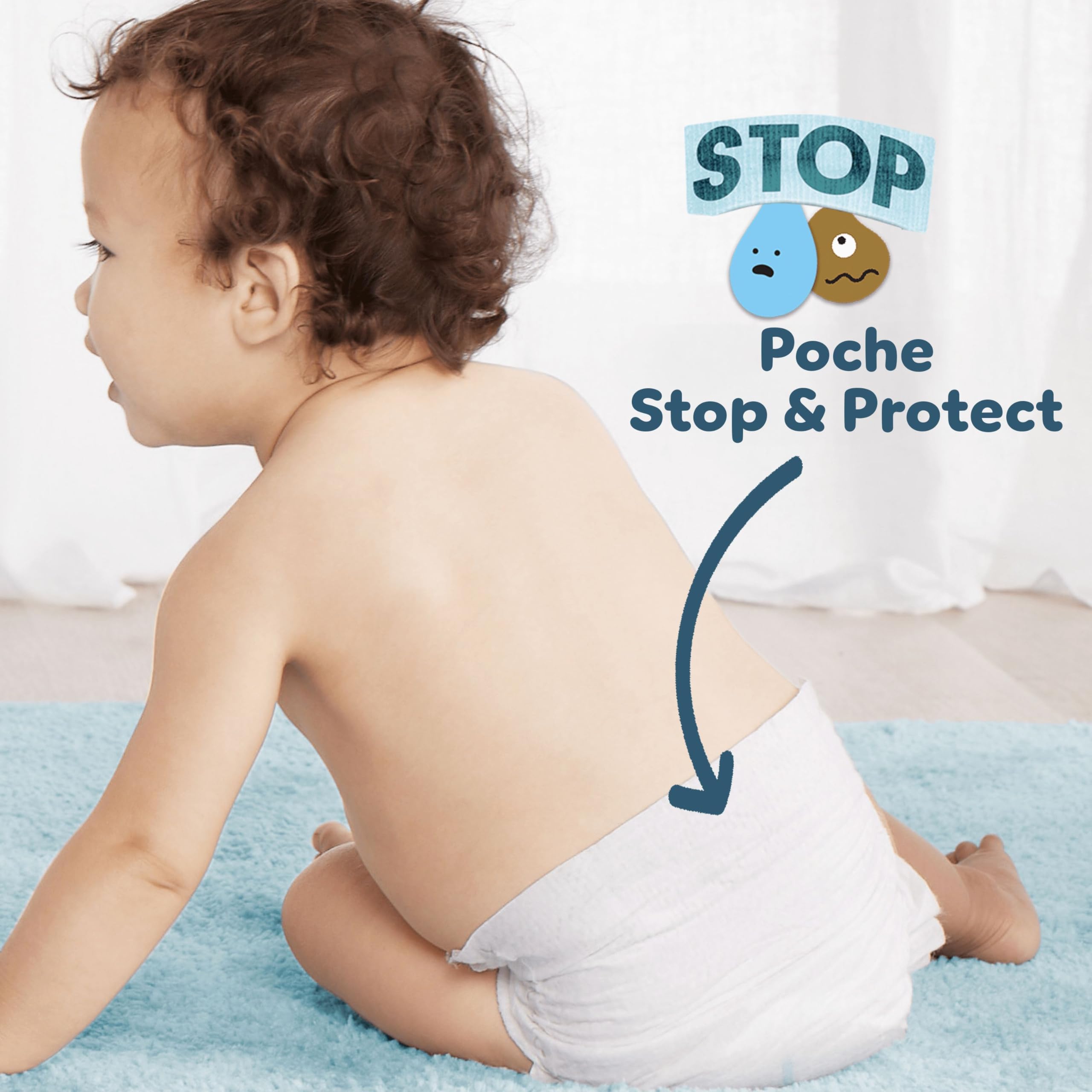 Pampers Premium Protection Taille 4, 92 Langes, 9kg-14kg, Notre N°1 Pour La Protection De La Peau Et Contre Les Fuites