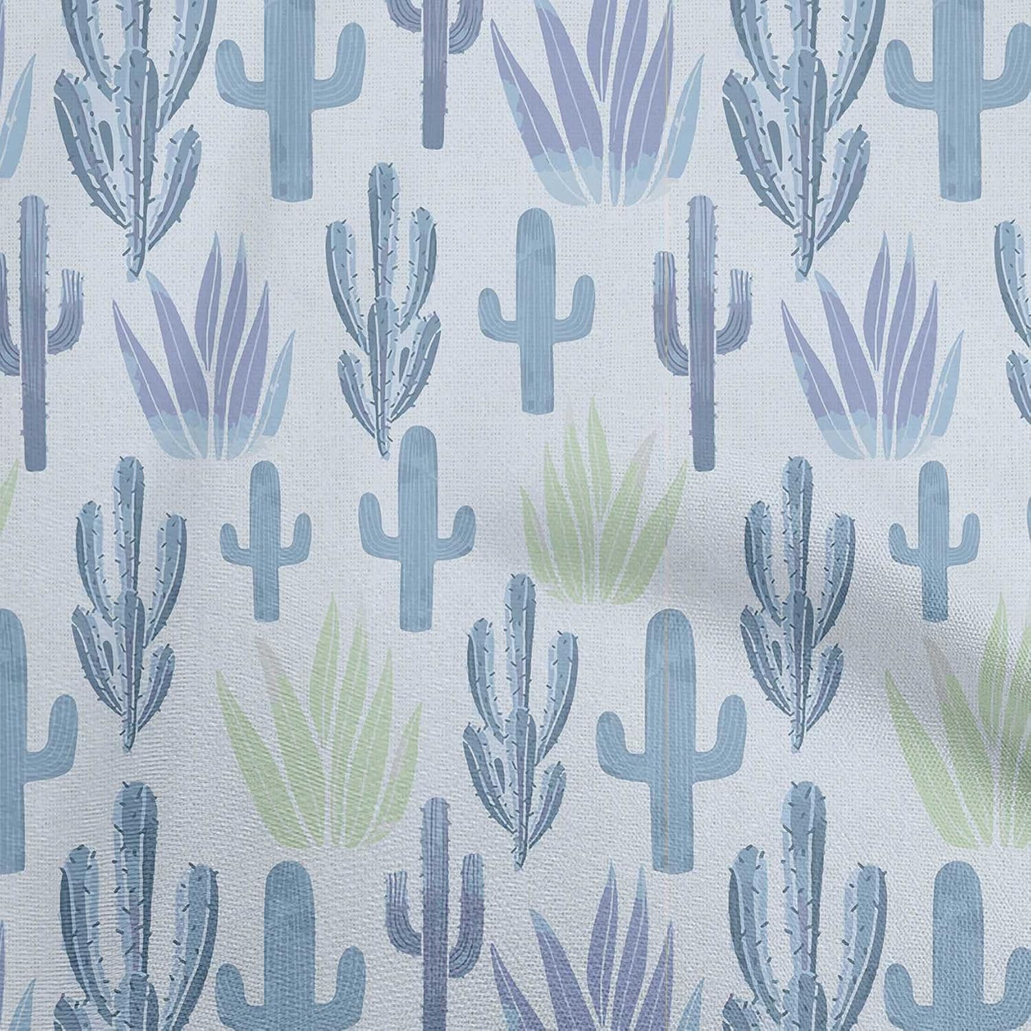oneOone Cotton Flex Pear Green Fabric Cactus DIY Clothing Quilting Fabric Print Fabric by Yard 40 Inch Wide