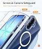 Funda FNTCASE para Galaxy A17/A16 5G, compatible con Magsafe, protector de pantalla | Transparente resistente al amarillamiento, protección contra caídas de grado militar de 14 pies, delgada y resistente a golpes, para Samsung A17/A16 7
