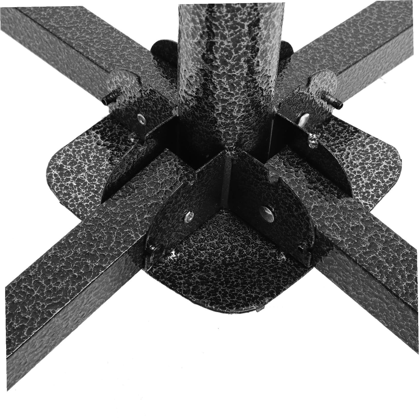 SUPVOX Base Portaombrelli in Ferro Nero a 4 Piedi Pieghevole, Supporto per Ombrellone da Spiaggia Leggero e Stabile per Giardino e Vacanze Estive