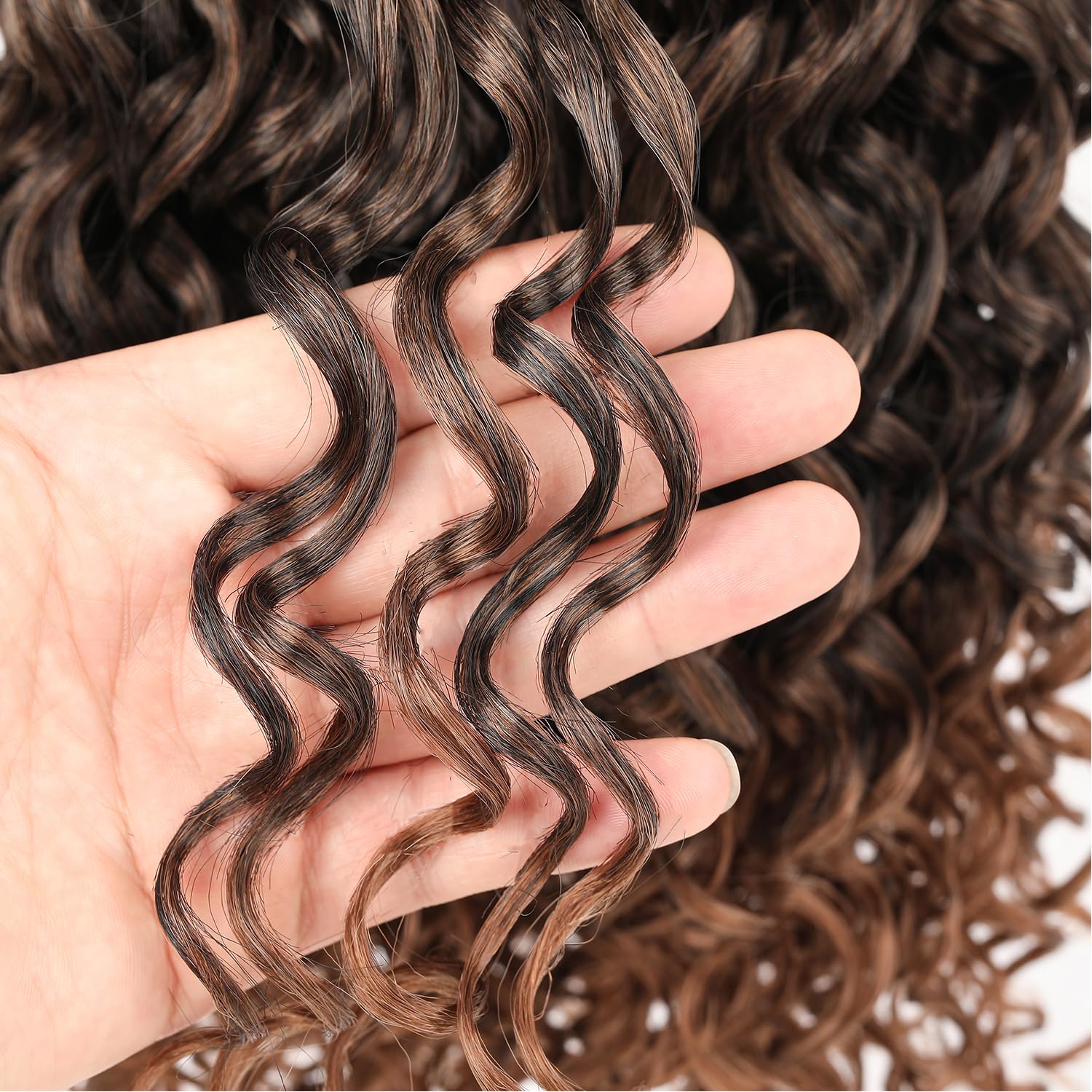 Mscat GoGo Curl Crochet Hair, 10 Inch Short Curly Synthetic Braiding Hair Extensions, 8 Packs, Beach Curl, Water Wave - Image 4