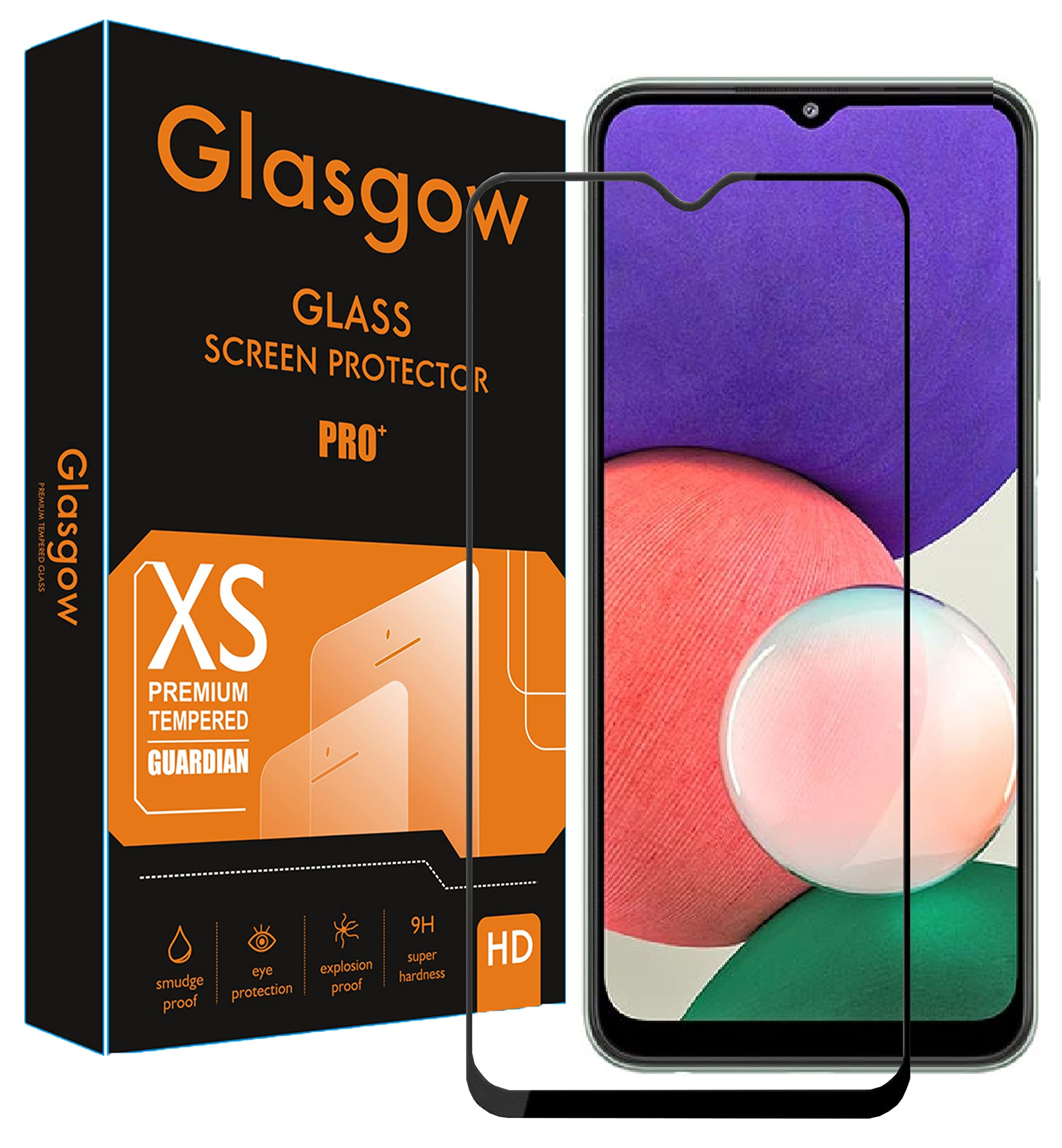 Glasgow |For Samsung Galaxy M13 / M13 4G | Tempered Glass Screen Protector Guard | Full Glue Curved Tempered Glass | Bubble Free Installation | Gorilla - Black (B0BB6X7SF2) Amazon Price History, Amazon Price Tracker