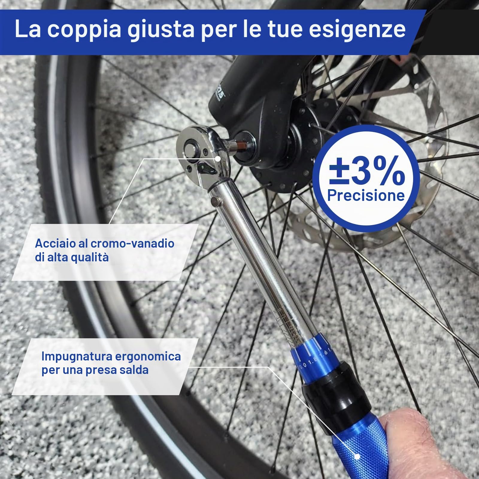 Souvik Chiave Dinamometrica 1/4" di Torsione 2-26 Nm, Precisione ± 3%, Kit Manutenzione Professionale con 100mm Barra di Prolunga, per Bici, Auto, Moto, 14 Bit e Scatola di Immagazzinaggio