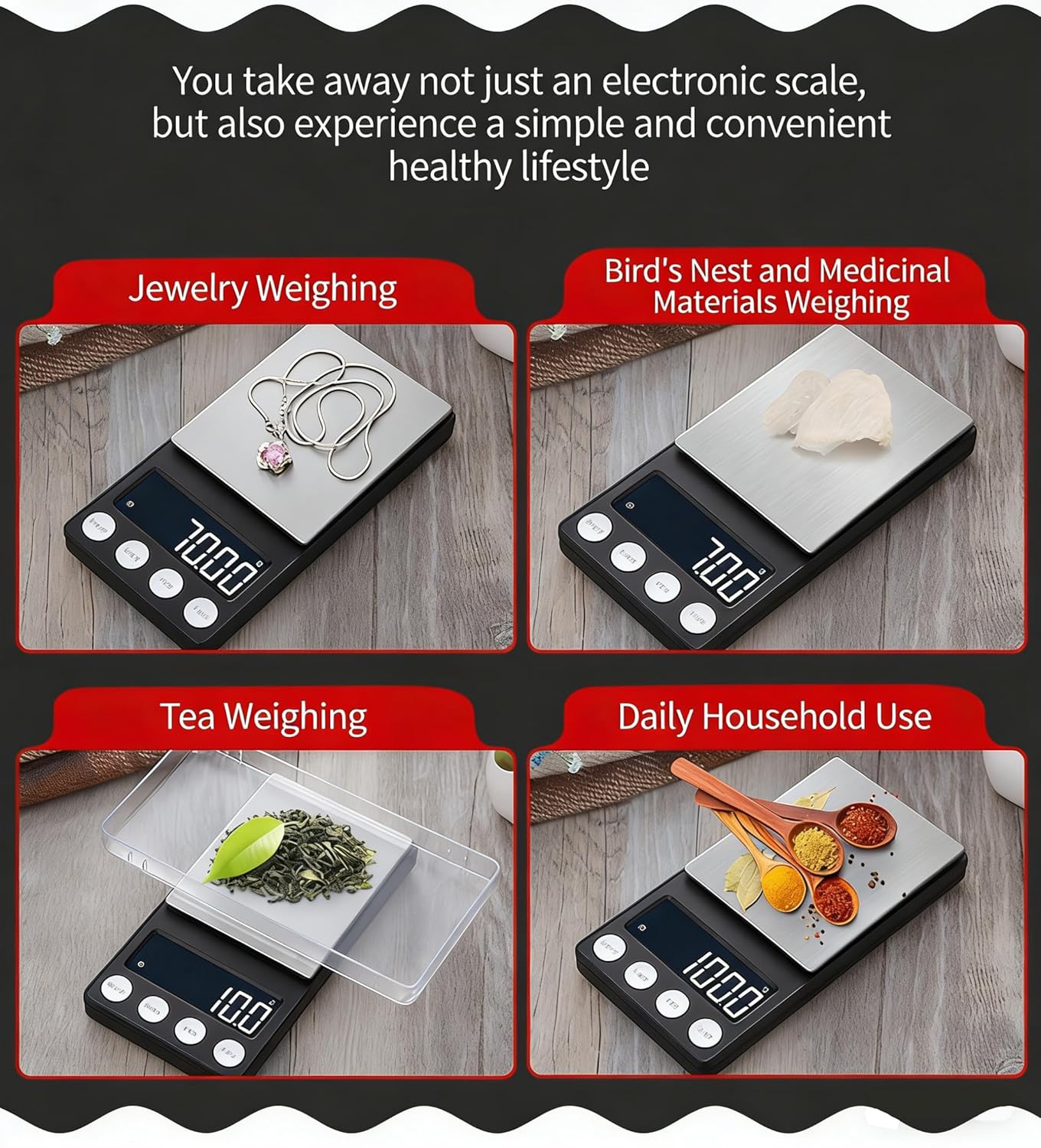 Digital Coin Scale 0.01g High Accuracy, 500g Capacity - Gram Scale for Coin Collectors, Bank Tellers, Gold & Jewelry Weighing, Home Daily Use