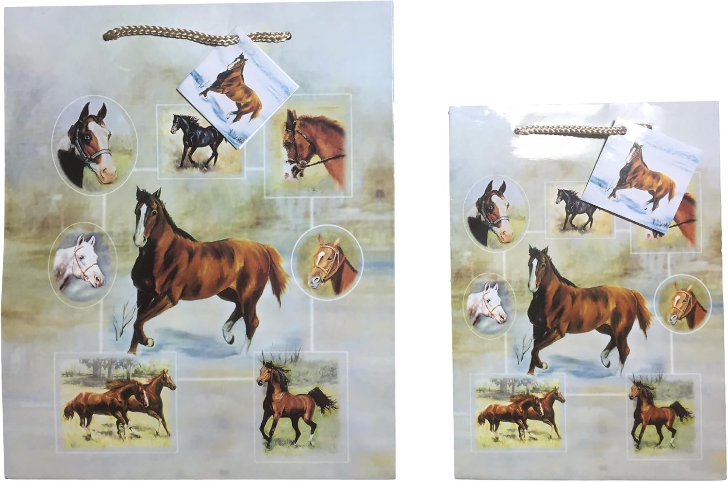 Horse Gift Bags Set of Two One Small and One Medium Pet