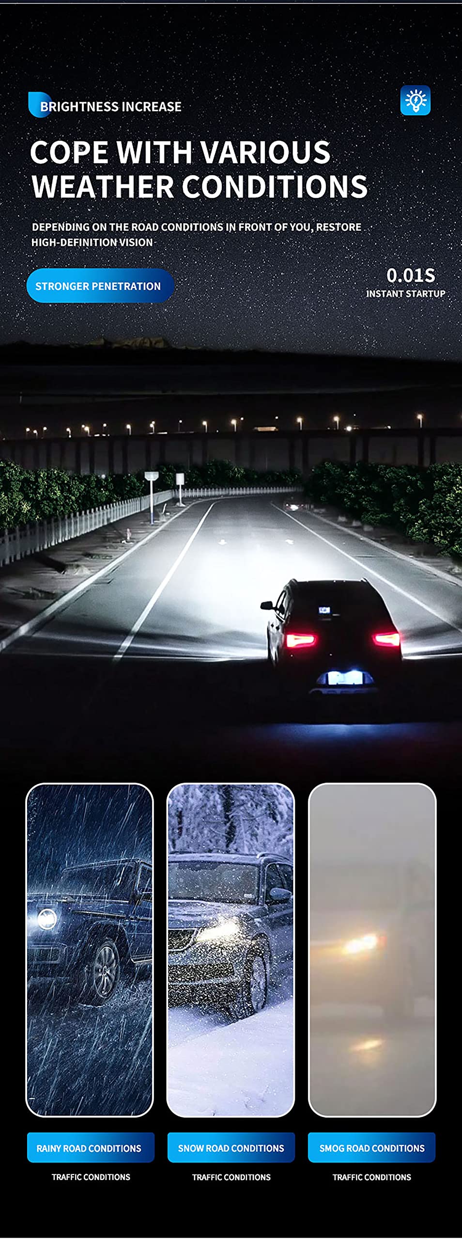 ELLENNE 2X LAMPADINE H4 LED AUTO 6000K BIANCO AZZURRO 9.600 LUMEN 55W S7 | ELLENNE 2X LAMPADINE H4 LED FARO AUTO MACCHINA 6000K BIANCO AZZURRO 9.600 LUMEN 55W LAMPADE FARI MOTO S7