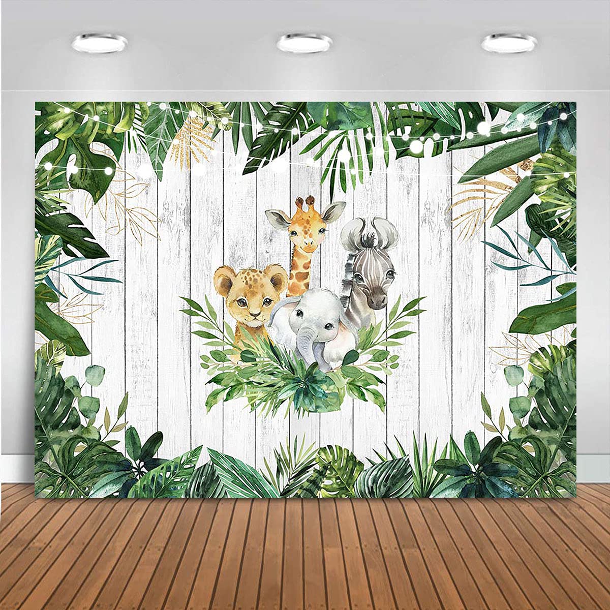 Buy Moca Safari Animals Baby Shower Backdrop Boy Wild One Birthday