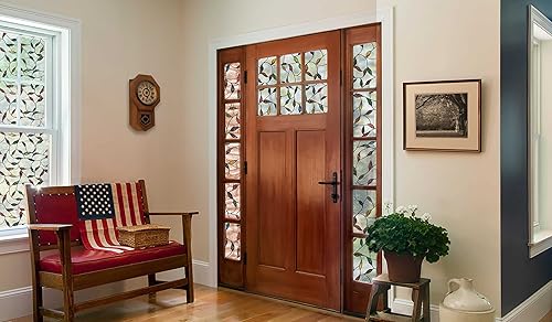 Miniatura 9 de UNI - Película para ventana, adhesivos estáticos, no adhesivos, 3D, para vitrales, protección UV (hoja, 37.4 x 24.4 pulgadas)