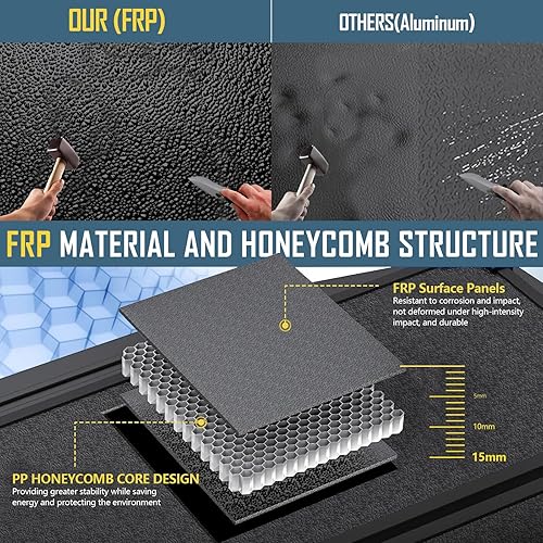 Vista 4 de Perfit Liner FPR - Cubierta Tonneau rígida de perfil bajo para caja de camioneta de cuatro pliegues, compatible con Toyota Tundra 2022-2026, caja