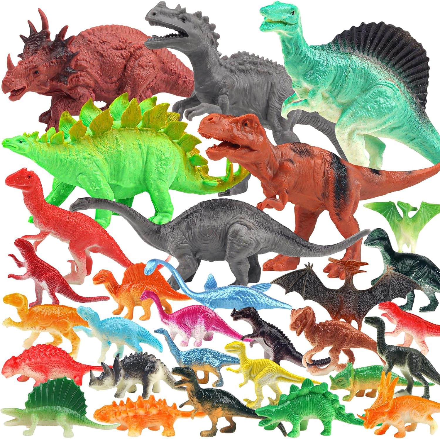 DOITEM 36 Piece Dinosaur Toys for 12 Years Old Boys Gifts, Dinosaur Figures Set for Boys Toy Age 14 Gifts for 14 Year Old Girls