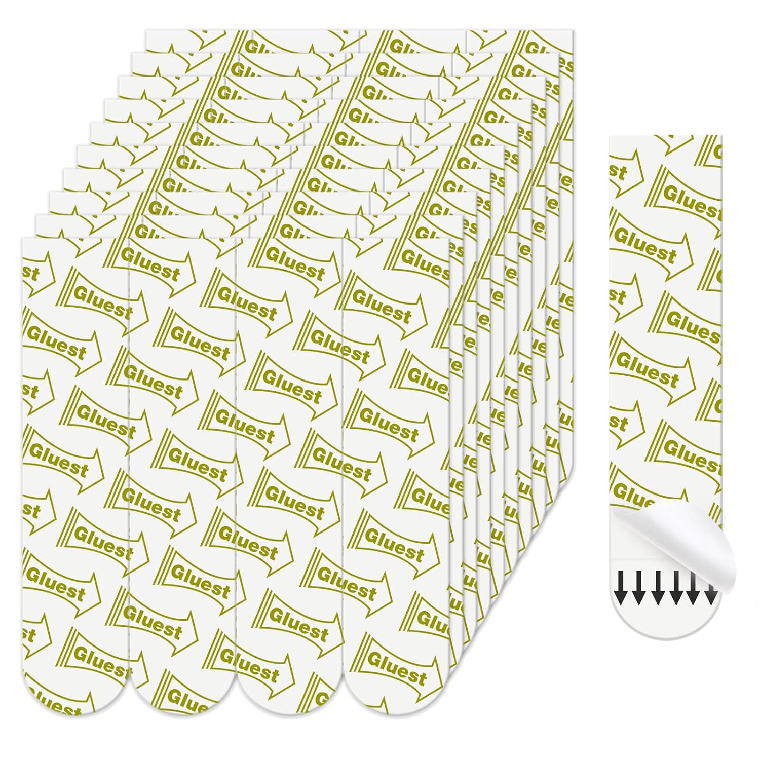 40 Large Removable Picture Hanging Strips Refill, Damage Free Heavy Duty Double Sided Mounting Tape for Large Hooks & Decor, 0.79in×3.54in